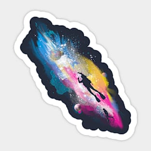 space diving Sticker